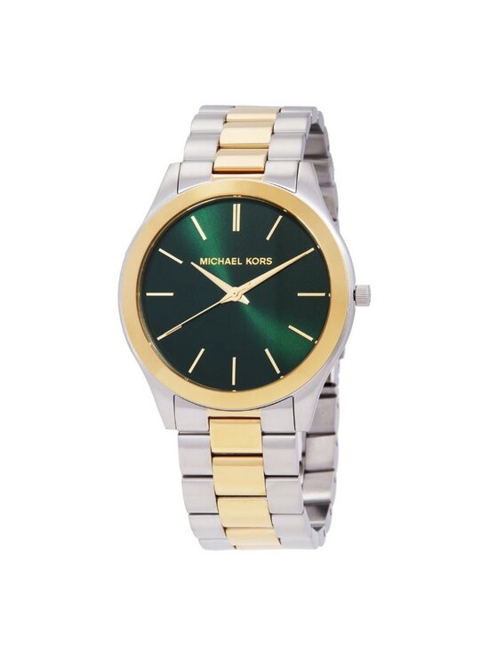 NWT Michael Kors Slim Runway Quartz Green Dial Men\'s Watch